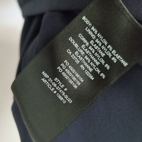 NEW Aritzia Babaton Contour Ruched Racer Sleeveless Mini Dress M Navy Blue $88 - Picture 12 of 14